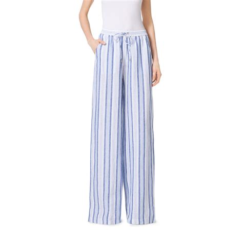 michael kors pants blue stripes|Michael Kors pantsuit.